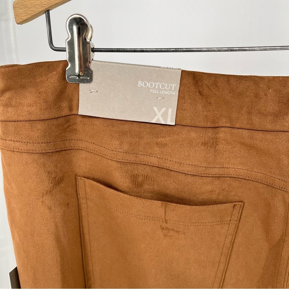 Soft Surroundings Womens NEW Faux Suede Pants Size 18 Bootcut Pull On - Picture 11 of 13